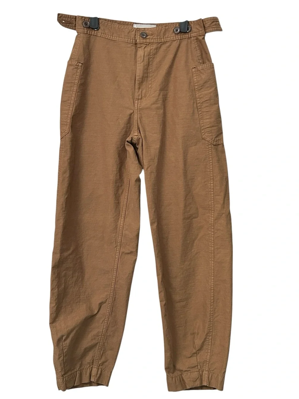 Everlane Fatigue Barrel Pant In Toasted Coconut Sz 00 Organic Cotton Linen Blend